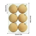 thumbnail image 2 of Velvet Balls Ornaments Set, 6pcs 2.36-Inch Christmas Tree Décor, Baby Shower, Girls First Christmas, Birthday Party Decoration, 2 of 6