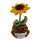 thumbnail image 1 of Interesante Planta en Maceta Tejida Hecha A Mano Muñeca Tejida Con Tarjeta (B) Planta en Maceta Con Girasol, 1 of 9