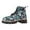 Blue, variant on Stylish Women's Ankle Boots with Heel and Round Toe for Fashionable Halloween Celebrations and Everyday Wear