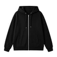 thumbnail image 3 of yillto Womens Coat Hooded Casual Sweatshirt Lightweight Zip up Fall Loose Drawstring Jackets with Pockets, 3 of 7