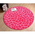 thumbnail image 3 of Furnish My Place Giraffe Girly Giraffe Area Rug, Animal Print Area Rug, Pet-Friendly Rug, Baby Nursery Mat, Indoor Area Rug, Perfect for Living Room, Playroom, 2' Round - Set of 3, 3 of 5