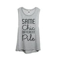 thumbnail image 1 of Thread Tank Same Chic Different Pile Women's Sleeveless Muscle Tank Top Sport Grey Large, 1 of 4