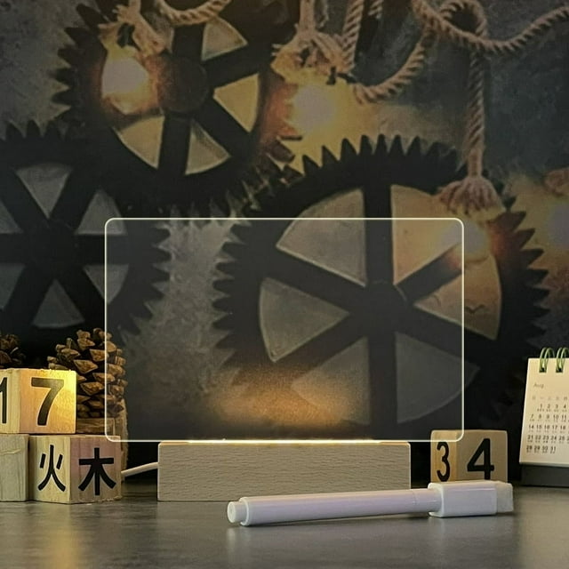 OUSITAID Créatif A Mené le Tableau de Notes de Lumière de Nuit Réinscriptible Message Board avec le Cadeau de Vacances de Lampe de Nuit de Puissance d'Usb de Lumière Douce Chaude pour Enfants