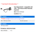 thumbnail image 2 of Turn Signal Switch - Compatible with 1984 - 1987 Nissan 300ZX Naturally Aspirated 1985 1986, 2 of 2