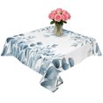 thumbnail image 2 of Teal Blue Eucalyptus Table Cloth Waterproof Tablecloths, Spring Summer Farmhouse Leaves Watercolor Tablecloth Dining Table Cover for Kitchen Party Tabletop Outdoor, Square Tablecloth 54x54 Inch, 2 of 9