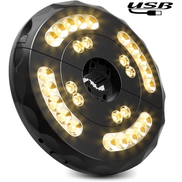 Luz de sombrilla de jardín Luz de poste de sombrilla inalámbrica recargable Luz cálida al aire libre, 11 Feliz Sencillez