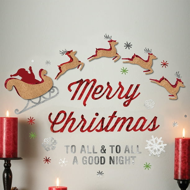 HOLIDAY TIME MERRY CHRISTMAS DIMENSIONAL WALL ART, 27.5 X 13 INCH