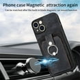thumbnail image 4 of SaniMore Compatible with iPhone 14 Plus Case, Wallet Stand Elastic Credit Card Slot Magnetic Car Mount Ring Holder Premium PU Leather Protection Cover for iPhone 14 Plus 6.7-inch, Black, 4 of 9