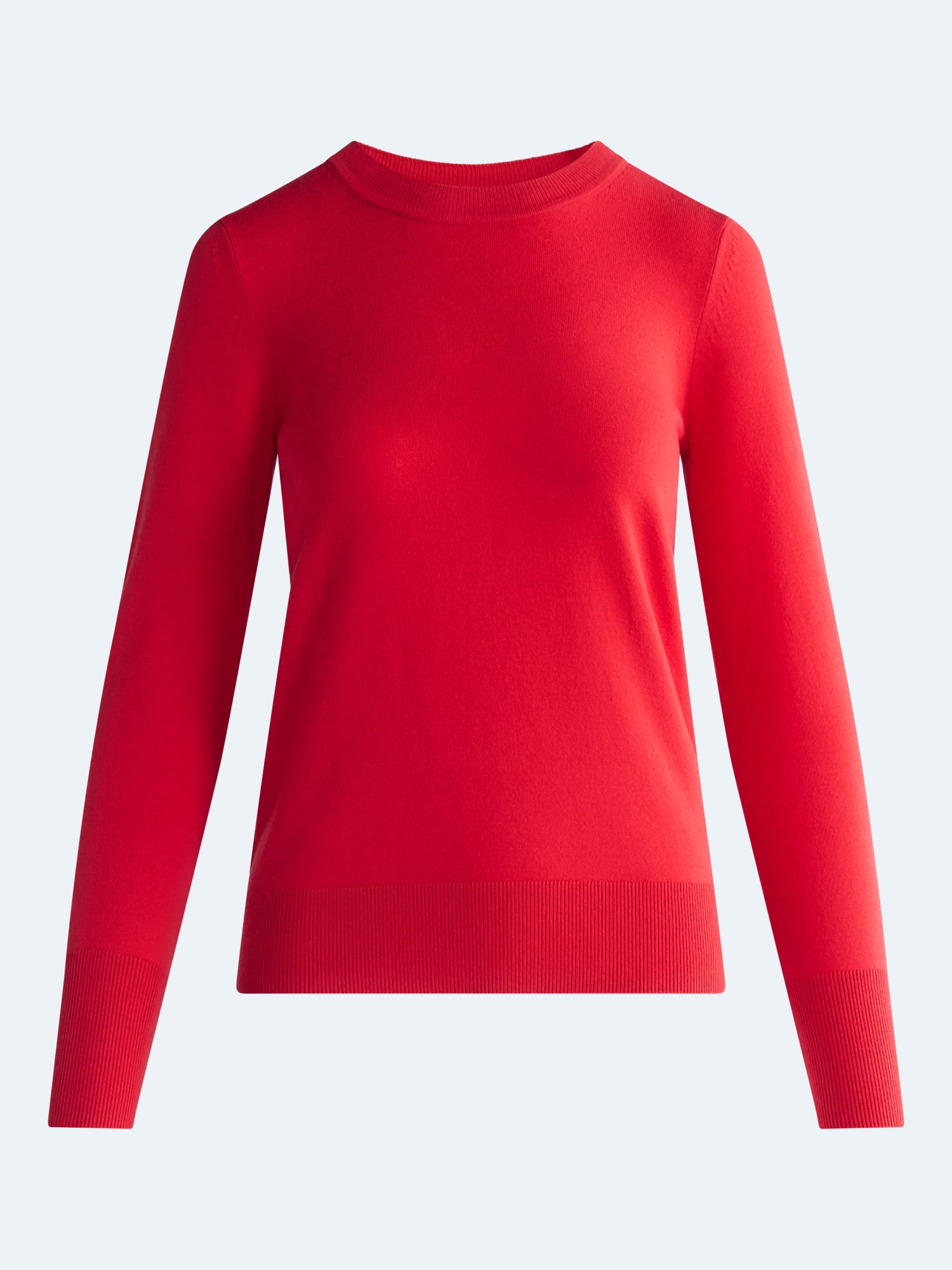 Free Assembly Women's and Women's Plus Cozy Yarn Crewneck Sweater, Midweight, Sizes XS-4X