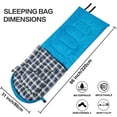 thumbnail image 2 of Cotton Flannel Sleeping Bags Attach Pillow, 4 Season Warm & Cold Weather Envelope Compression Sack, Lightweight & Portable Sleeping Bag for Outdoor Camping, Hiking, Traveling : Sports & Outdoors, 2 of 7