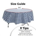 thumbnail image 5 of Exquisite Classic Gingham Checkerboard Waterproof 84" Plastic Tablecloth - Round, 5 of 8