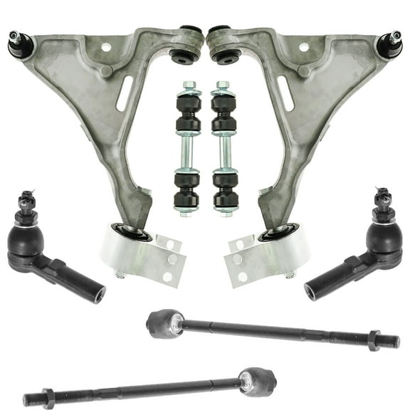 TRQ 8 pc Kit Control Arm Ball Joint Tie Rod Sway Bar Link LH RH for DTS Lucerne PSA59530