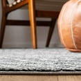 thumbnail image 3 of Safavieh Madison Collection MAD798F Moroccan Boho Distressed Non-Shedding Stain Resistant Living Room Bedroom Area Rug, 6'7" x 6'7" Square, Charcoal / Ivory, 3 of 5