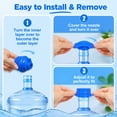 thumbnail image 2 of SUSWIM 3 & 5 Gallon Water Jug Cap, Reusable Food Grade Silicone Replacement Cap for 55mm Standard/Screw/Crown Tops Water Bottle and Water Dispensers, Non-Spill & Leak Free (5 Pack), 2 of 5