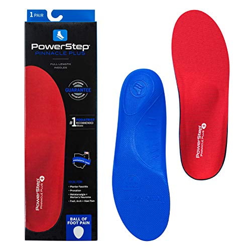 Powerstep Plantar Fasciitis Shoe Inserts Orthotic, Red