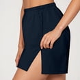 thumbnail image 3 of vigerkar Sweat Shorts for Women High Waisted Pull On Side Zip Casual Lounge Cotton Summer Athleisure Shorts with Pockets Navy, XXL, 3 of 6