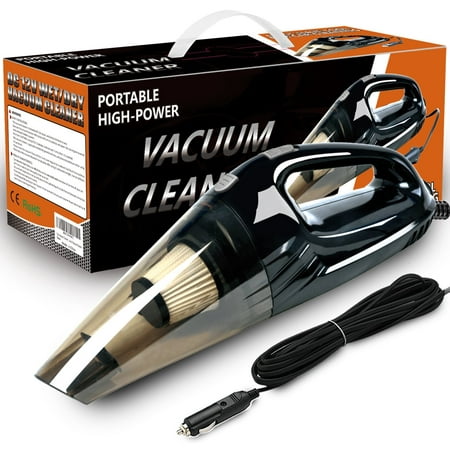 Car Vacuum Cleaner, Costech 120W Powerful Suction Handheld Vacuum Cleaner, Multifunctional and Portable for Wet and Dry Materials with 16.4ft power cord, two Filters and a Carry (Best Wet And Dry Vacuum Cleaner In India)