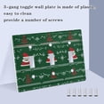 thumbnail image 3 of Yayeee Toggle Light Switch Wall Plate 3-Gang 6.37"x4.48" Decorative Outlet Cover, Green Christmas Trees, 3 of 7