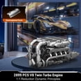 thumbnail image 2 of Kit de Modelo del Motor Mould King V8 Twin Turbo con Motor para Adultos, 2 of 7
