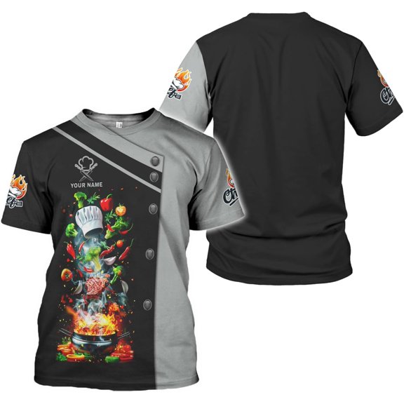 Custom Personalized 3D Chef Shirt Gifts for Lover (S)