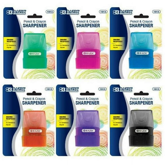 Bazic 1913 Single Side Hole Sharpener w/ Receptacle  Case of 24