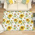 thumbnail image 1 of 3x5 Rug, Sunflower and Daisy Door Mat Washable Non Slip Soft for Entryway, Farmhouse Floral Rug, Yellow Flower Carpet, Sunflower Daisy Home Decor & Gifts, 1 of 7