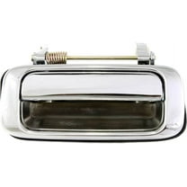 Replacement REPT491332 Exterior Door Handle Compatible with 1991-1997 Toyota Land Cruiser Rear, Left Driver Chrome