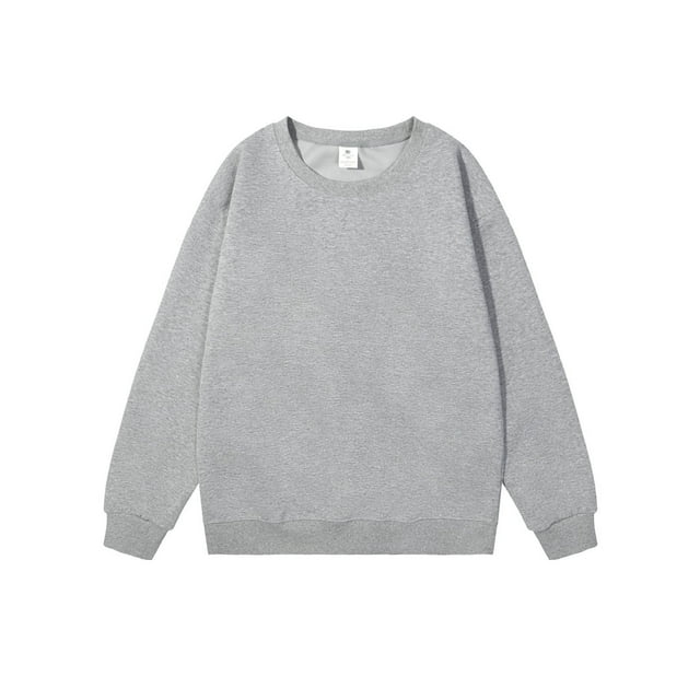 Blusas y camisas de manga larga con cuello redondo para hombre, blusas informales de color liso, básicas, con cuello redondo, blusas para hombre
