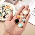 thumbnail image 5 of Uxcell 5pcs Metal Vintage Button 20mm Round Metal Sewing Buttons Black, 5 of 7
