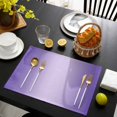 thumbnail image 4 of Purple Ombre Placemats Set of 4, Modern Gradient Abstract Art Washable Wipeable Table Mats for Dining Tables, Indoor Outdoor Kitchen Place Mats for Holiday Party Table Decor, 4 of 9