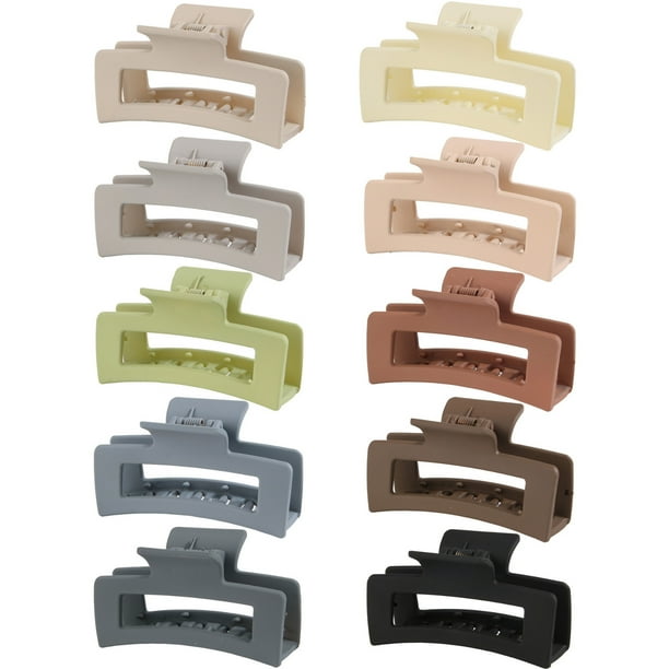Fiudx Pinza para El Cabello, Elegante Accesorio con Diseño de Escarcha, Pinza de Plástico Ps Resistente, Pinza de Moda Femenina, Mejora El Peinado de Uso Diario, Perfecta para Niñas, Fácil de Aplicar