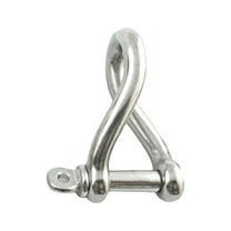 US STAINLESS Stainless Steel 316 Twist Shackle 1/4" (6mm) Marine Grade