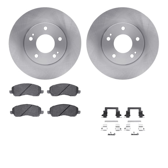 Dynamic Friction Company Front Brake Rotors with 5000 Advanced Brake Pads includes Hardware 6512-72208