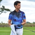 thumbnail image 4 of Lsque Mario Pattern Golf Shirts for Men Dry Fit Print Moisture Wicking Performance Short Sleeve Polo Shirt-Large, 4 of 7