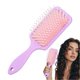 thumbnail image 1 of Cepillo plano de cerdas de jabalí para mujer, cepillo suave para desenredar el cabello, ideal para cabello grueso y rizado, húmedo o seco, color morado., 1 of 5