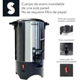 thumbnail image 4 of Cafetera Percolador SIGNA 6lt 40 Tazas Acero Inoxidable 110v, 4 of 5