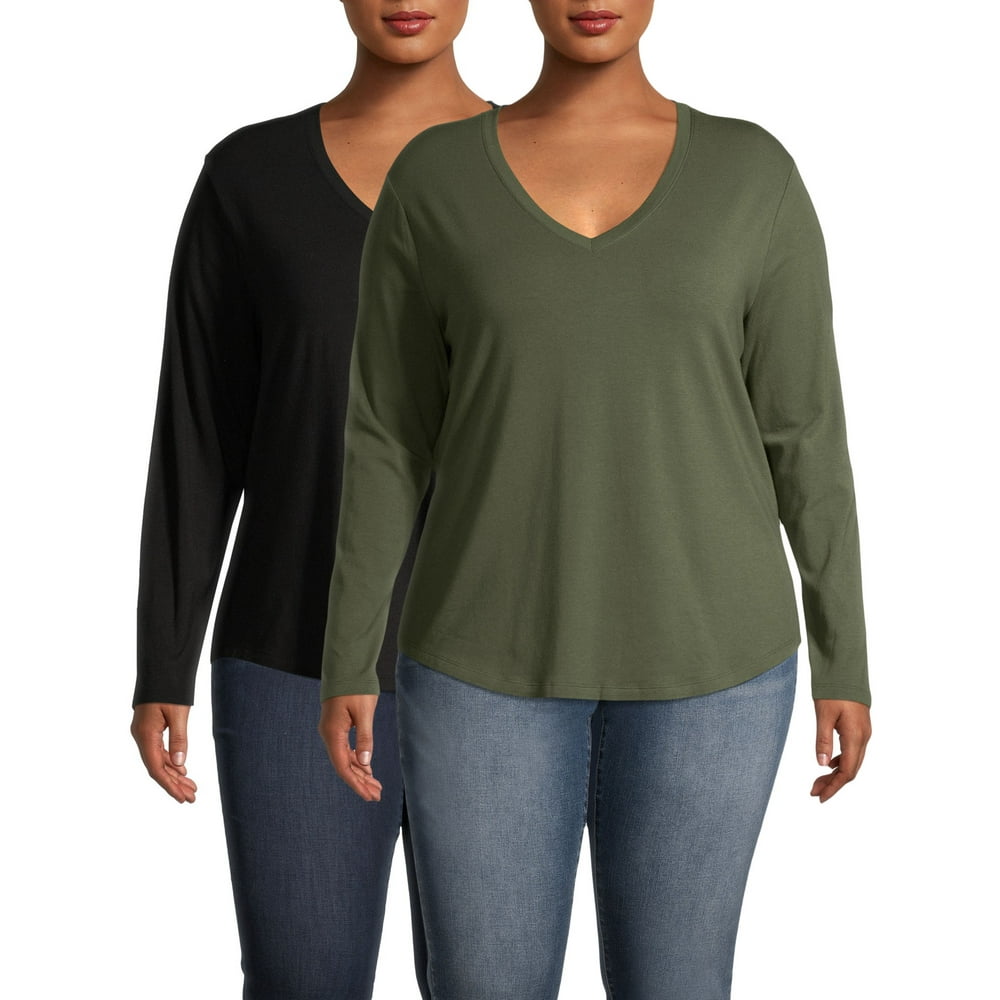 Terra & Sky Terra & Sky Women's Plus Size Everyday Essential Long