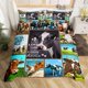 thumbnail image 1 of Juego de Fundas de Edredón Twin con estampado de Vaca Lechera Tema de Animales de Granja, 1 of 7