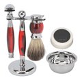 thumbnail image 2 of Kit de cuenco manual para barba Kit de cepillo para cuenco para barba retro con soporte de aleación Jabón para recortar para hombres, 2 of 10