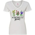 thumbnail image 3 of Inktastic Kindness Grows Wildflowers Women's V-Neck T-Shirt, 3 of 5