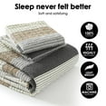 thumbnail image 4 of Bedduvit 100% Cotton Queen Size Quilt Set, Light Gray Brown Black Striped Lightweight Fall Queen Quilt Bedspread, Modern Breathable Comforter Bedding Set for All Season, 3-Piece (Grey, 98"x90"), 4 of 11