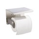 thumbnail image 3 of Inicio Baño Montaje en pared Soporte para papel higiénico Toalla de papel Soporte de acero inoxidable con soporte para teléfono, plateado Jumpingount HA4512-01B, 3 of 6
