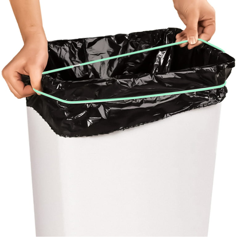 Plasticplace Rubber Bands for 12-16 Gallon Trash Can - 5 Pack, Green