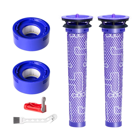 Siryelec Vacuum Filter Replacement Compatible with Dyson V8,V7,V8 Animal,V8 Absolute Cordless Vacuum,Replacement parts # 965661-01 & 967478-01(4P).