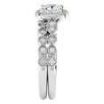 thumbnail image 4 of SuperJeweler 1 1/2 Carat Cushion Shape Diamond Bridal Set In 14 Karat White Gold For Women, 4 of 6