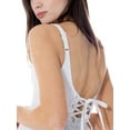 thumbnail image 4 of xiaxaixu Robe Mini Ligne A pour Femmes, Sans Manches Col Carré Imprimé Floral/couleur Unie Babydoll, 4 of 8