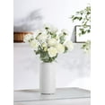 thumbnail image 4 of White Peonies White Artificial Ranunculus Flowers8Heads Faux Peonies .7" White Fake Flowers for Floral Arrangements Wedding Decorations for Home Decor Indoor (White), 4 of 5