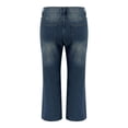 thumbnail image 6 of Women's Distressed Light Wash Wide Leg Jeans High Waisted Style, 6 of 9