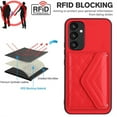 thumbnail image 4 of ELEHOLD Wallet Crossbody Case for Samsung Galaxy A05S Case with Flip Card Slots RFID Blocking Function Magnetic Closure Stand Detachable Crossbody Shoulder Strap for Women Girls,red, 4 of 8