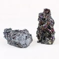 thumbnail image 3 of 3 Pcs Natural Titanium Coated Crystal Black Coal Crystal Stone Ornament Shiny Rough Gemstone Specimen Figurines for Reiki Healing Home Decoration, 3 of 6